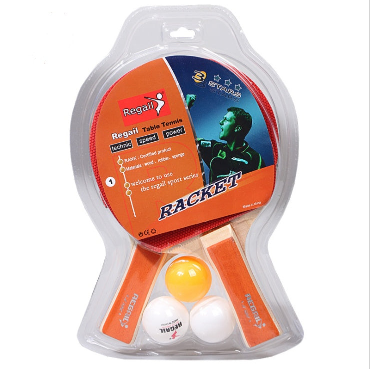 2Pcs Table Tennis Rackets with 3 Balls