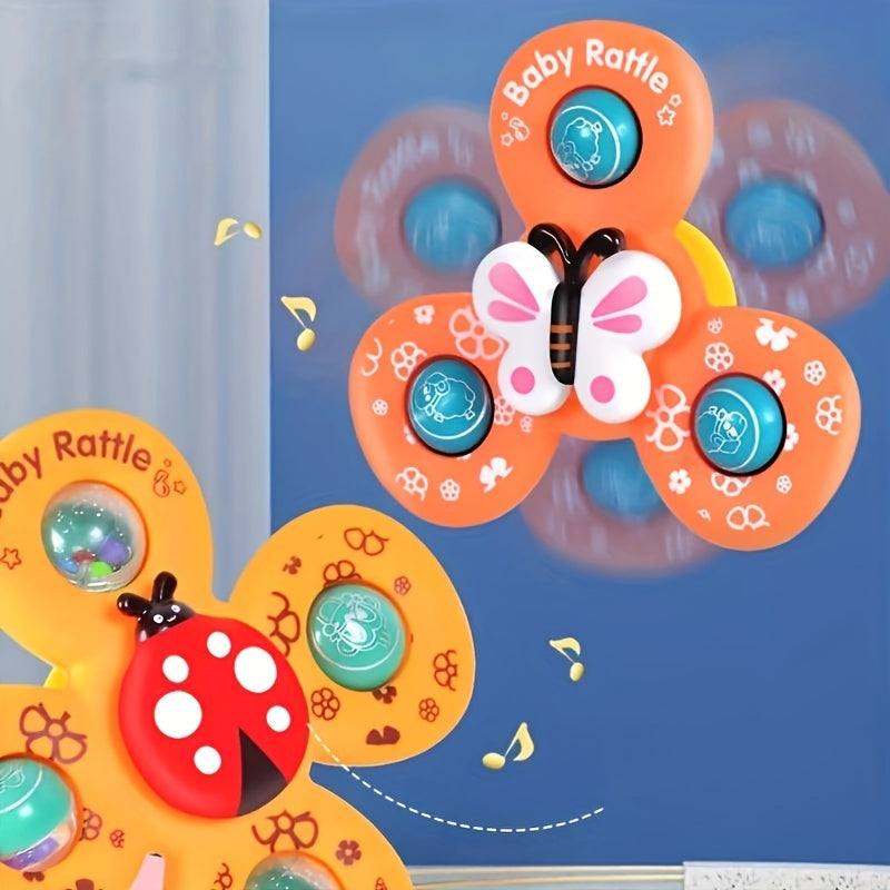 Baby Toddler Bathroom Toys Cute Butterfly Bee Model Bathroom Turn Music Toy Gift