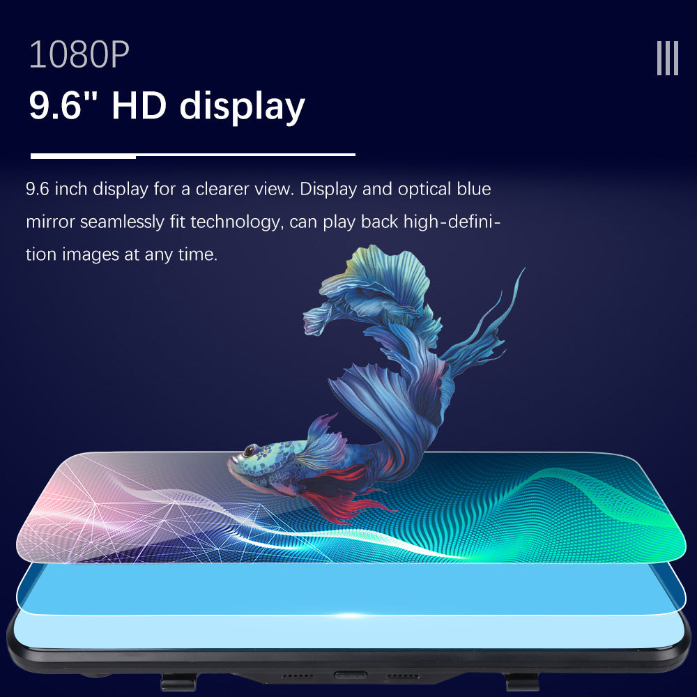 Streaming Media Car Car Dual Lens Smart Touch Rearview Mirror Tachograph