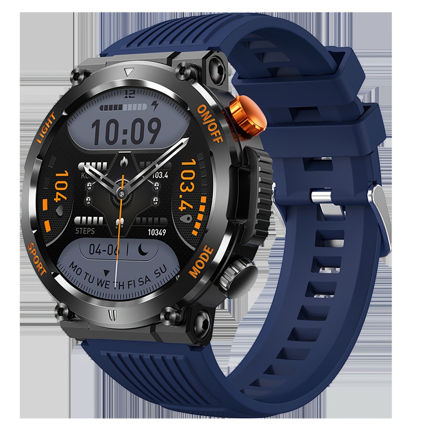 QTLLBT Smart Watch, Wireless Phone Answering, Outdoor Sports Watch, LED Light, High Quality, Compass Fitness Tracker, Pedometer, MMS Display, Suitable for Android, iPhone, Mobile Phone, Smart Watch for Men And Women, Gift