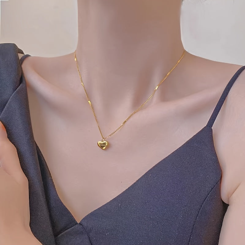 Love Heart Necklace Heart Collarbone Chain For Women Jewelry Gift