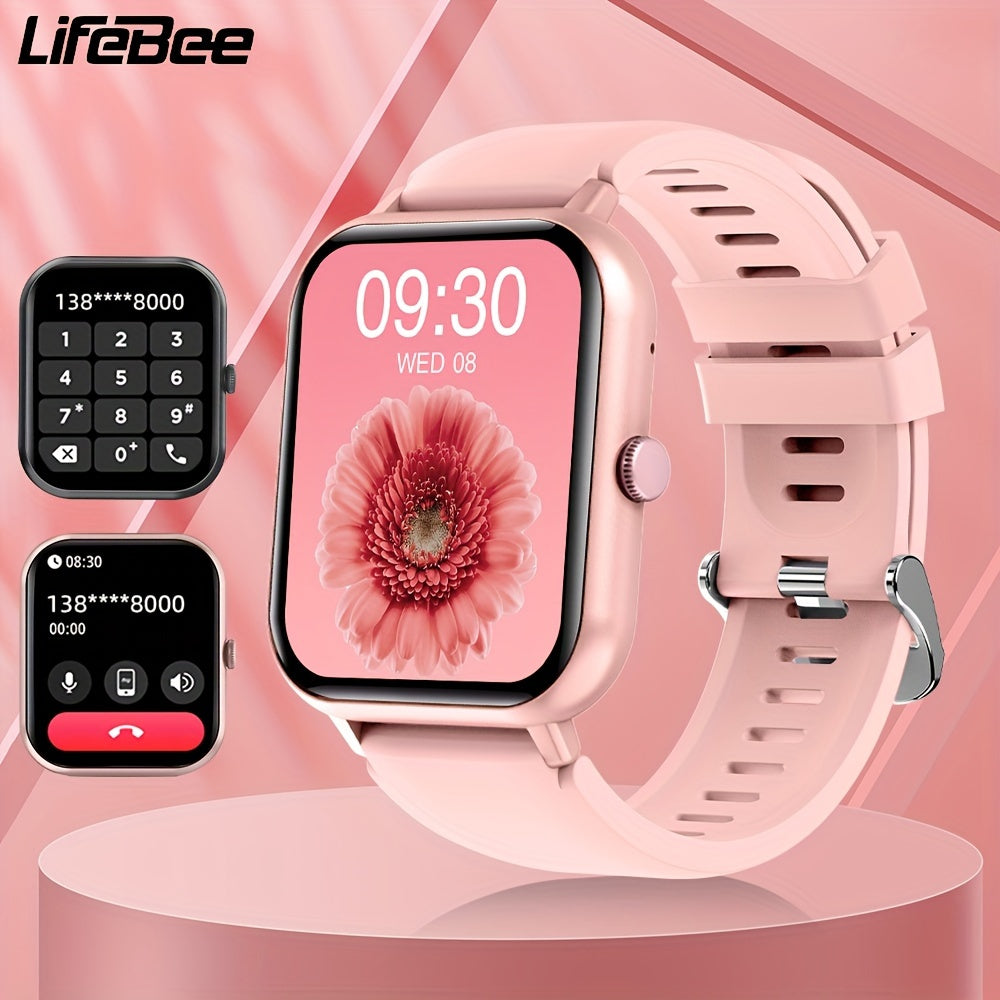 LIFEBEE Smartwatch For Men And Women, 4.65 Cm Full Touch Screen Smartwatch With Answer/Make Calls For Phone, Fitness Tracking Watch With 100+ Exercise Modes, Pedometer, Distance, Calories