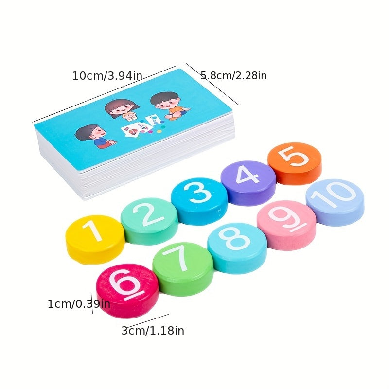 Preschool Learning Activities Educational Toys For Kids 5-7, Numbers With Flash Cards, Wooden Reading Blocks Toys For Boys Girls Gifts, Halloween, Christmas, And Thanksgiving Day Gift