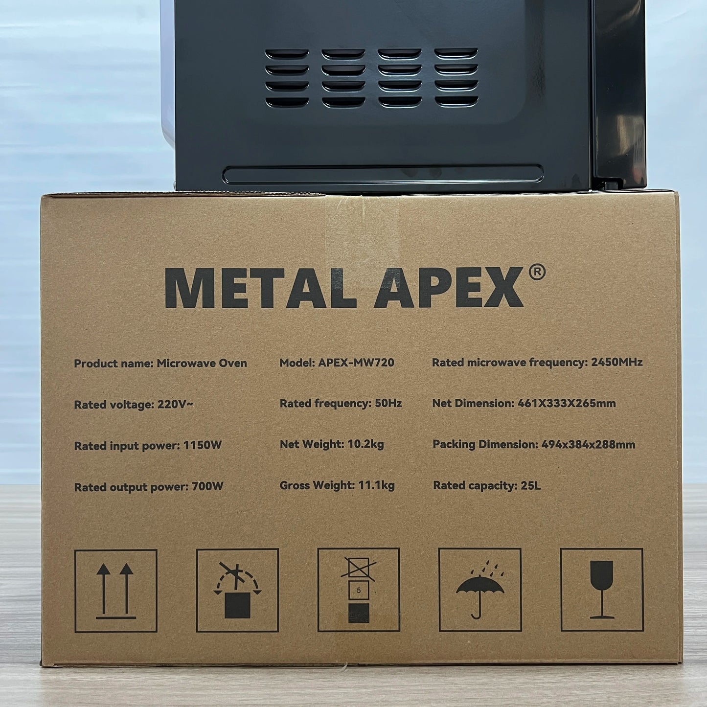 European Household 25L Microwave Oven Turntable Built-in Electric Power Source Heating Digital Kitchen Reservation Timing