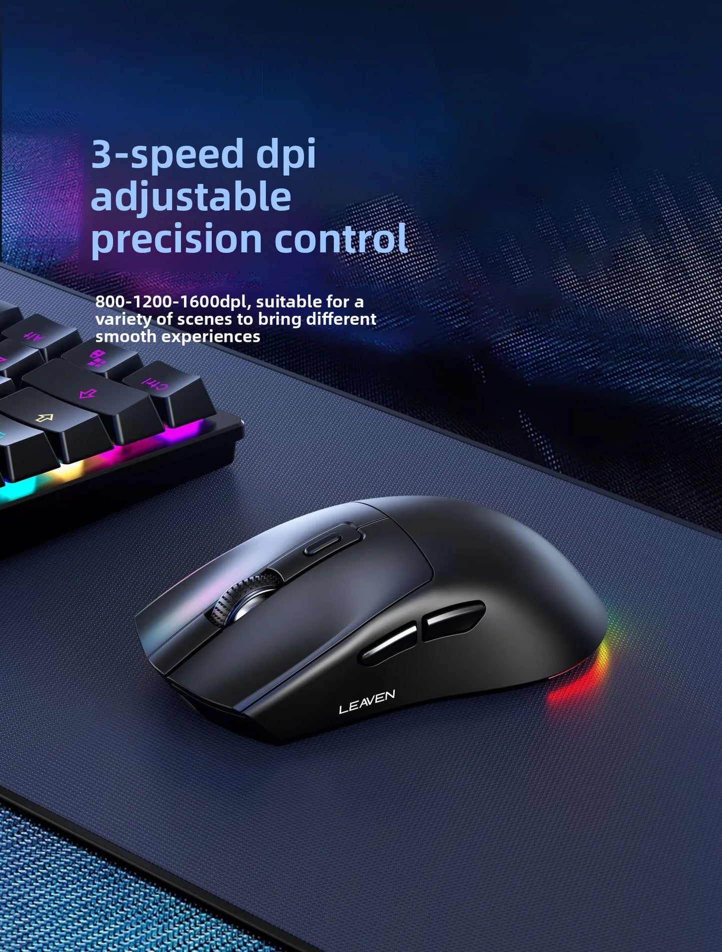 Hot Sale Lightweight Cross-Border Crack Gaming Mouse 2.4G Dual-Mode Charging Light Base for Office & Gaming