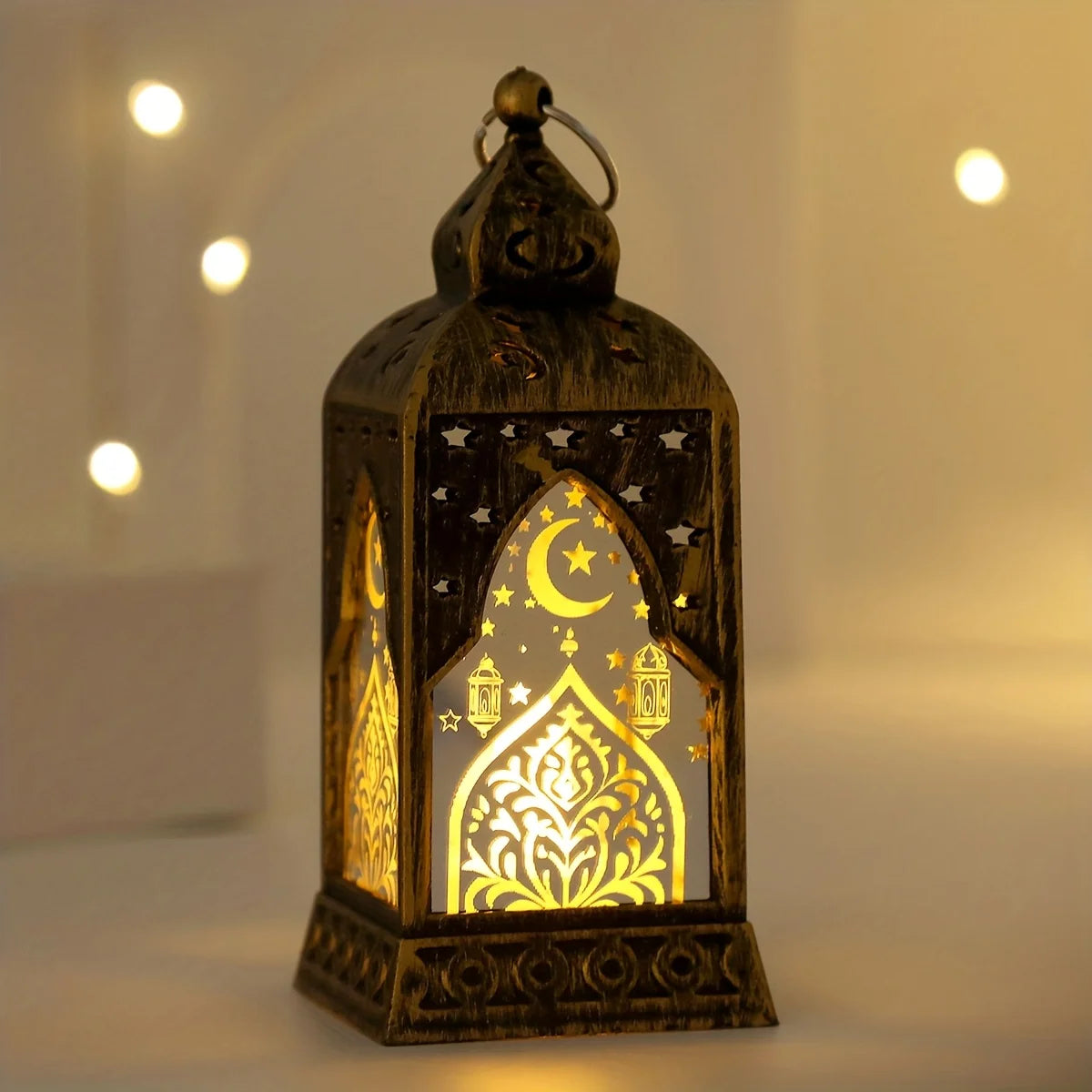 Ramadan Decoration LED Lantern Light Eid Mubarak Star Moon Castle Lights Eid Al-Fitr Gift Islamic Muslim Festival Party Supplies
