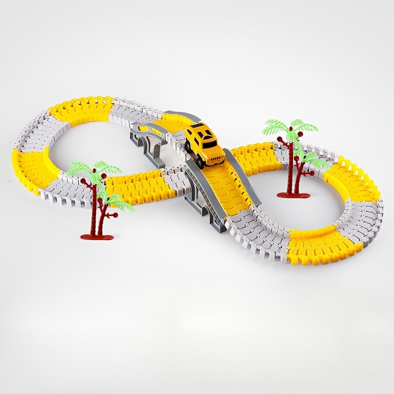 Children's Educational Toys, Track Car, Small Train, DIY Electric Track, Engineering Car Christmas, Halloween, Thanksgiving Day Gift Halloween Gift