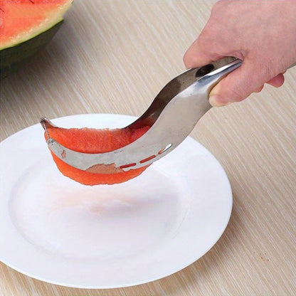 1pc, Cutting Watermelon Block Slicer Cutter, Watermelon Fruit Splitter, Stainless Steel Cutting Watermelon Tool, Kitchen Gadgets, Kitchen Supplies, Kitchen Tools