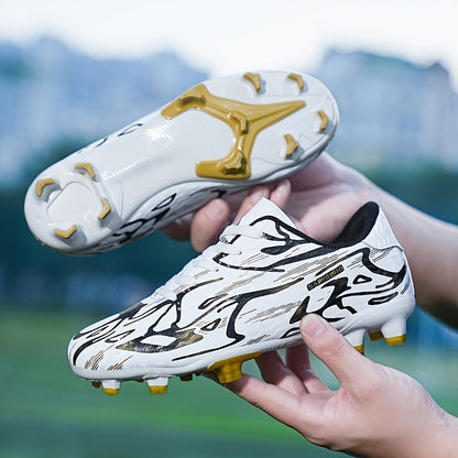 Men's Trendy Cool FG Non Slip Soccer Shoes, Comfortable Wear-resistant Football Shoes For Training Competition, All Seasons