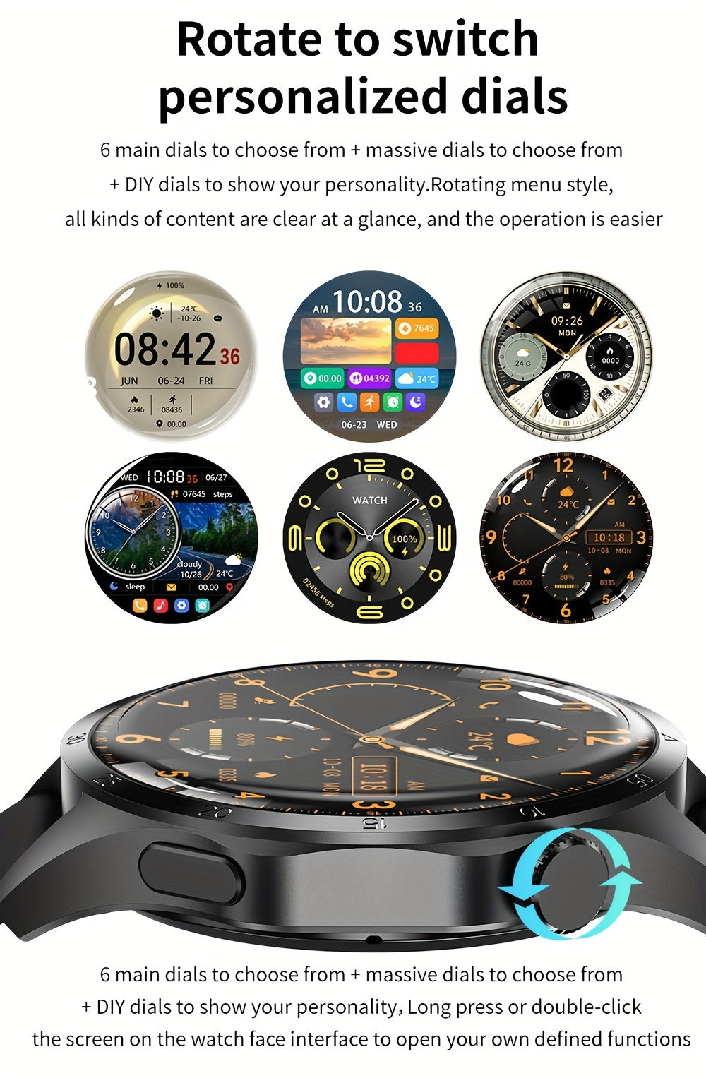 2025 New NFC Smart Watch For Men GPS Motion Trajectory 360*360 HD Screen AI Voice Wireless Call Smartwatch Sports Watch For Men Father'S Day Gift