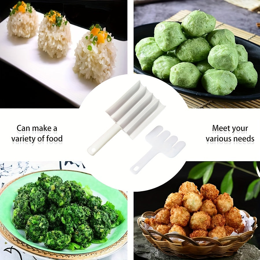 1/2pcs Meatball Maker, Kitchen Tool Accessories, Triple Meatball Machine, Creative Filling Meatball Mold, Kitchen Stuff Kitchen Accessories Baking Supplies Halloween Christmas Party Favors