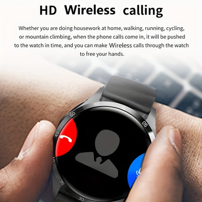 2025 New NFC Smart Watch For Men GPS Motion Trajectory 360*360 HD Screen AI Voice Wireless Call Smartwatch Sports Watch For Men Father'S Day Gift