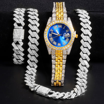 Fashion Bracelet Necklace Diamond Set