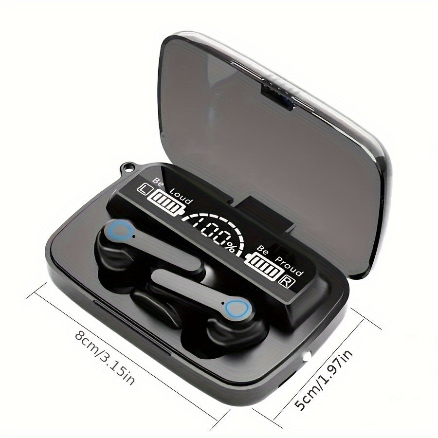 Konroy Wireless Earbuds, HiFi Digital LED Display Stereo Gaming Earbuds Wireless Headphones, TWS Wireless Earphones In-Ear Ear Buds, For Gaming, Workout, Sports, Work, Running, Gym