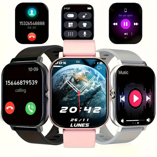 Smart Watch With Wireless Calling/Dialing, Multiple Sports Modes, Fitness Tracker, Customizable Wallpaper, Compatible With IPhone/Android, Sporty Smartwatch With Health Monitoring