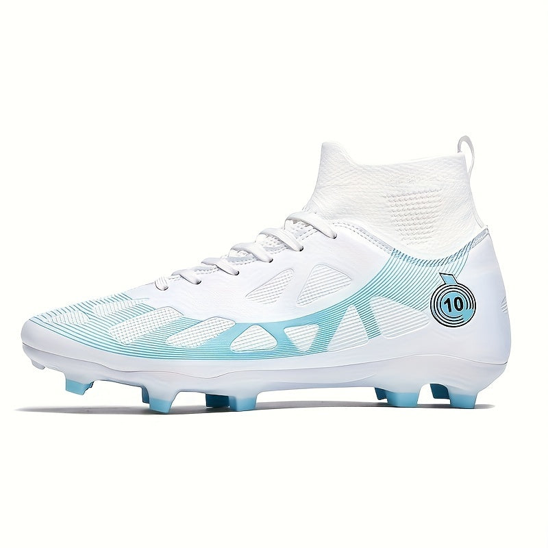 Professional Soccer Cleats, Football Shoes With Long Nail, Non-slip Breathable High Top Fashion Athletic Sneakers