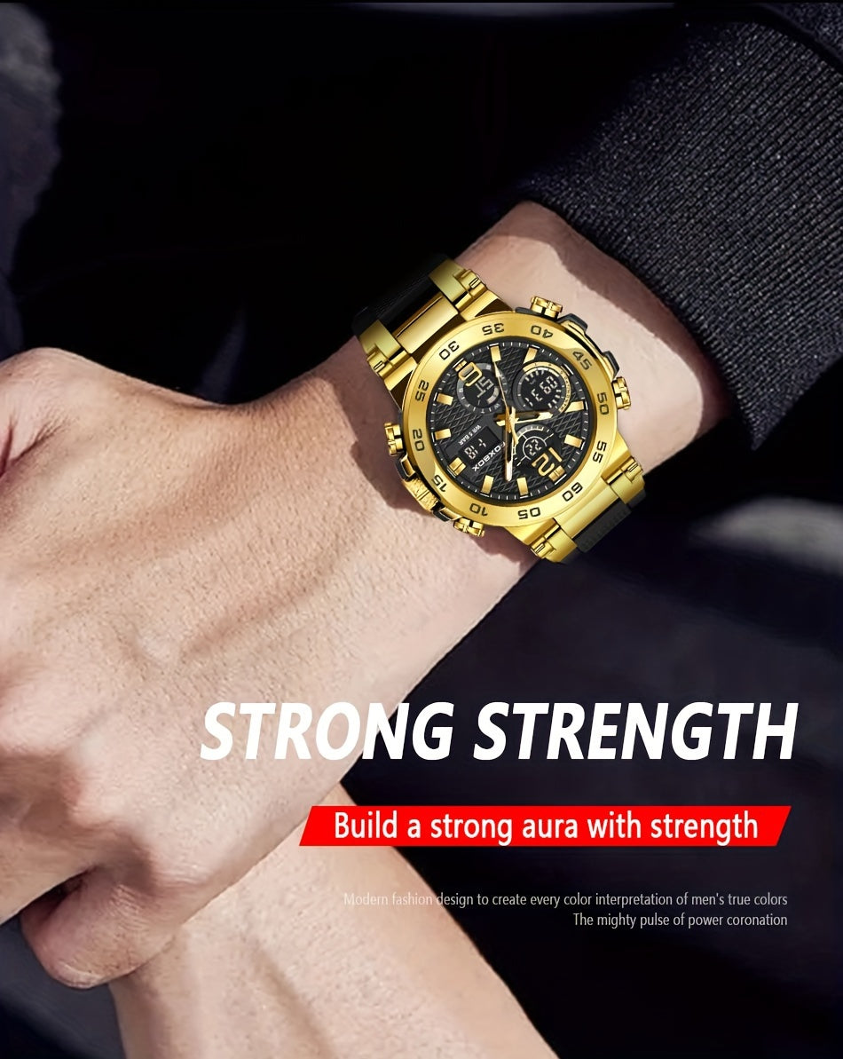 New Watches For Women, Clock Alarm LCD Dual Display Wristwatch Quartz Military Sports Women Watch for Women & Men