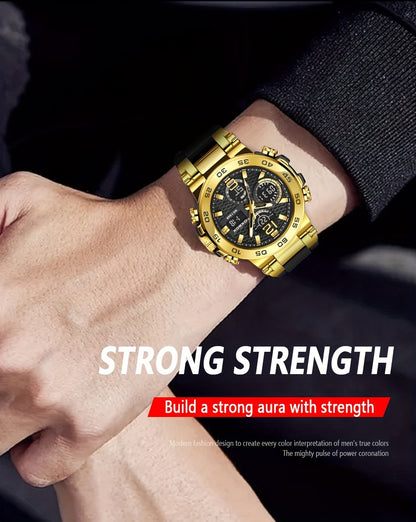 New Watches For Women, Clock Alarm LCD Dual Display Wristwatch Quartz Military Sports Women Watch for Women & Men