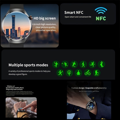 2024 New NFC Smart Watch Men Watch 4 Pro AMOLED 360*360 HD Screen AI Voice Wireless Call Smart Watch For Men Motion Trajectory Compass Smartwatch Men Sports Fitness Watches