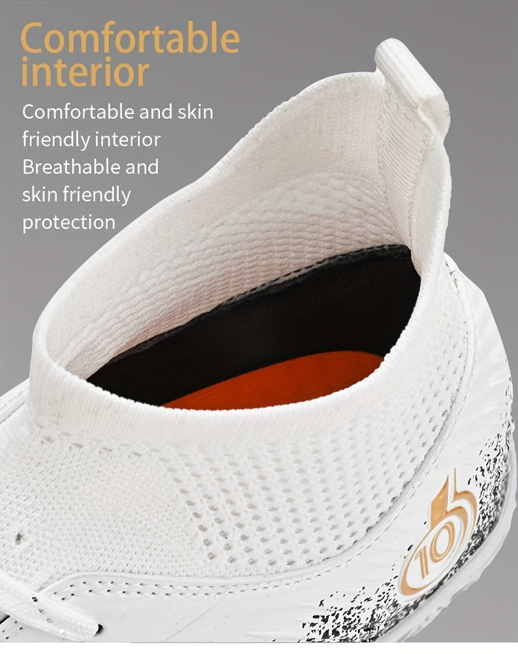 Foreign Trade Large Size High Top Football Shoes Men's Long Nail Competition Special Training Shoes Professional Football Shoes