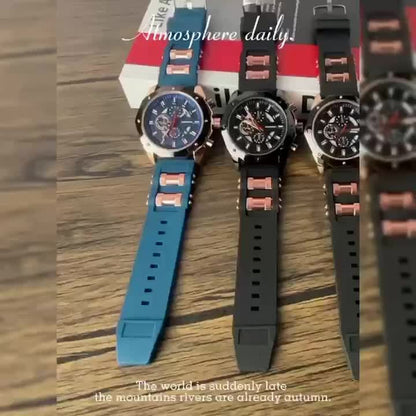 Stylish Business Men's Quartz Sports Watch - Auto Date Big Dial Wristwatch with Precise Timekeeping and Water Resistant Function - Perfect for Formal and Casual Occasions