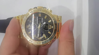 Men's Sports Watch, Waterproof Dual Display Digital Quartz Watch, Alarm Clock Chronograph Multifunction Luminous Watch, Ideal choice for Gifts