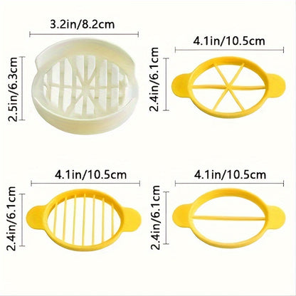 1pc, 3in1, Egg Slicer, Hard Boiled Eggs Slicers, Egg Cutter, Creative Egg Slicer, Kitchen Egg Cutter, Food Slicers, Fruit Slicers, Household Plastic Egg Slicers, Kitchen Tools, Kitchen Supplies, Kitchen Gadgets, Cheapest Item