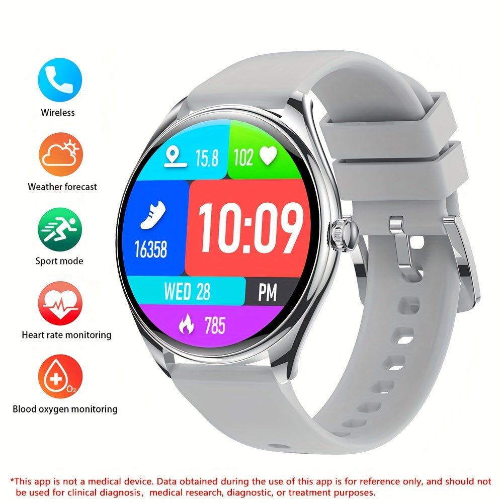 Ultra Thin Smartwatch For Men And Women Gift, 3.63 Cm Full Touch Screen With SMS And Make/Answer Call, For Android/IPhone, Fitness Activity Tracking Watch, Many Sport Modes, Pedometer, Distance, 100+ Exercise Modes