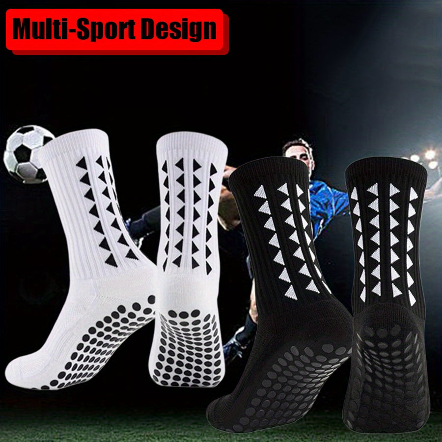 2/5/10 Pairs of Non-Slip Grip Socks for Men And Women, Suitable for Sports Like Football, Basketball, Baseball, Rugby, Soccer, Cycling, Running, Hiking, Tennis, And Skateboarding. These Professional Athletic Socks Feature a B