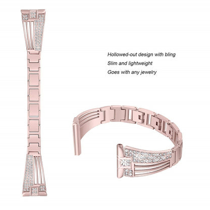 Rhinestone stainless steel watch strap