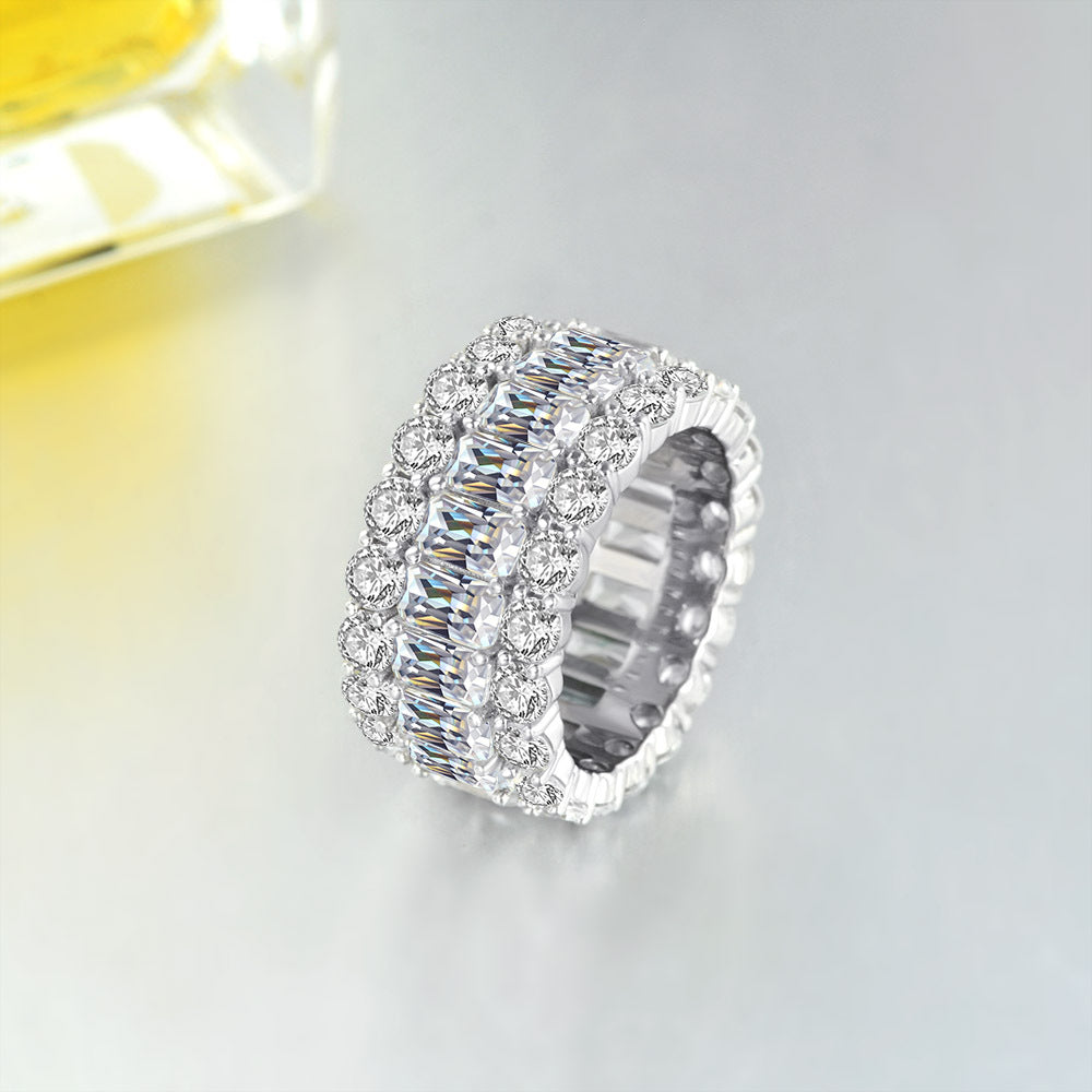 Temperament micro-set diamond ring