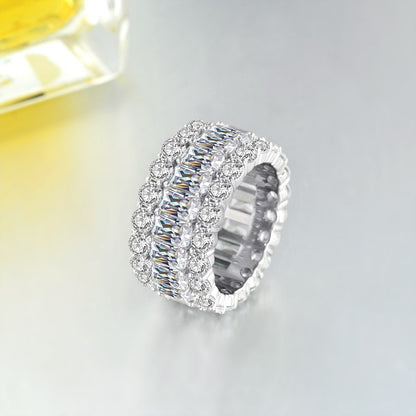 Temperament micro-set diamond ring
