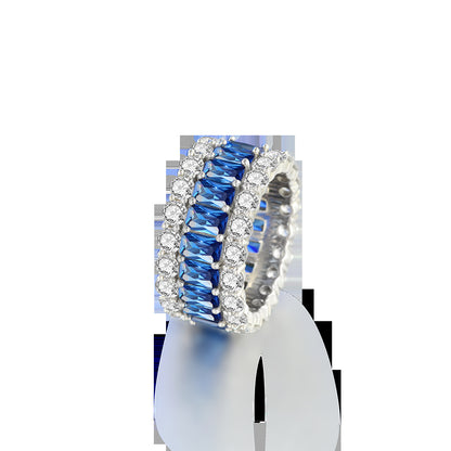 Temperament micro-set diamond ring