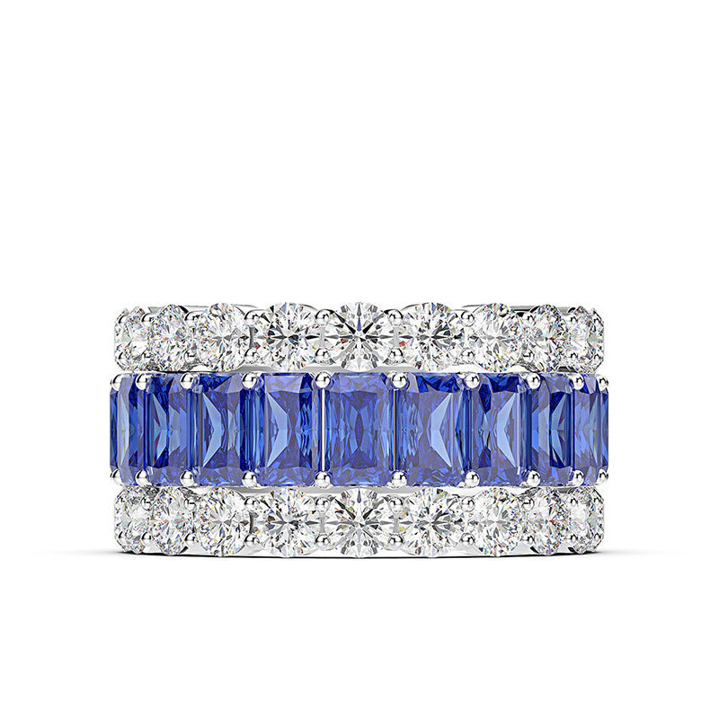 Temperament micro-set diamond ring