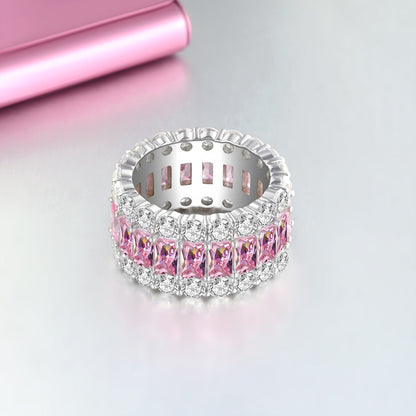 Temperament micro-set diamond ring