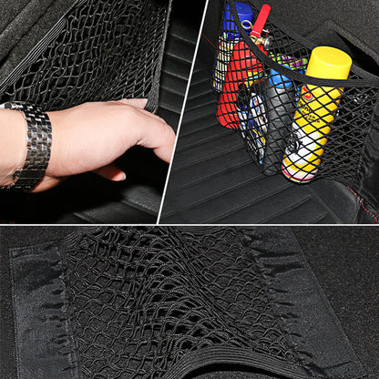 Trunk Car Net Pocket Velcro Car Accessories Storage Bag Net Fixed Net Bag Car Tail Box Storage Bag