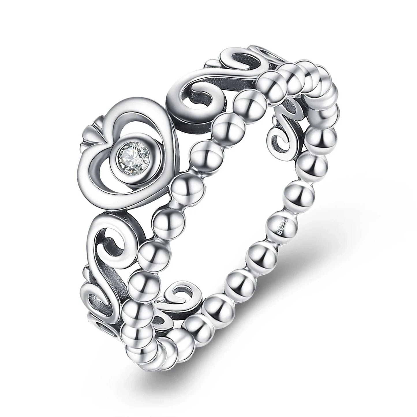 The crown was set with a diamond ring