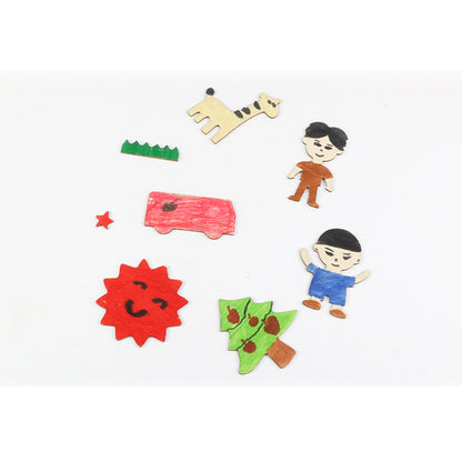 20pcs Wooden Drawing Stencils Kit, Drawing Board Toys Coloring Puzzle Arts Crafts Set, Educational Toys