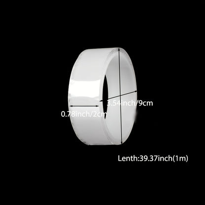 1pc Transparent Nano Tape, Washable Gel Reusable Double-Sided Tape Adhesive Nano Tape, Traceless Sticker Removable Universal Disks Glue Tape, Kitchen Bathroom Bedroom Office Accessories