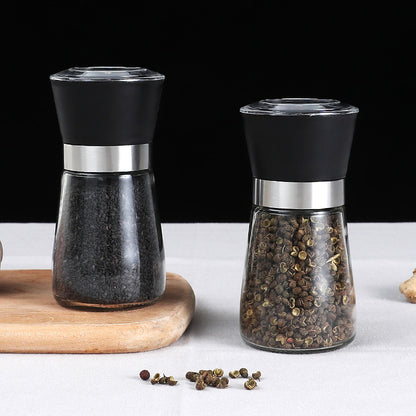 Stainless Steel Manual Mill Pepper/Salt/Spices Grinder Kitchen Supply Spices Glass Storage Container Kitchen Gadget, For Restaurant Commercial Use Eid Al-Adha Mubarak