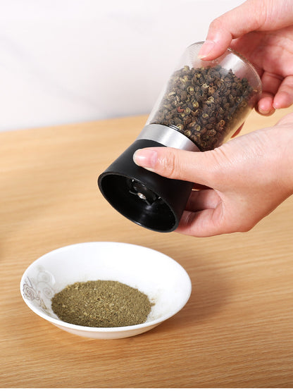 Stainless Steel Manual Mill Pepper/Salt/Spices Grinder Kitchen Supply Spices Glass Storage Container Kitchen Gadget, For Restaurant Commercial Use Eid Al-Adha Mubarak
