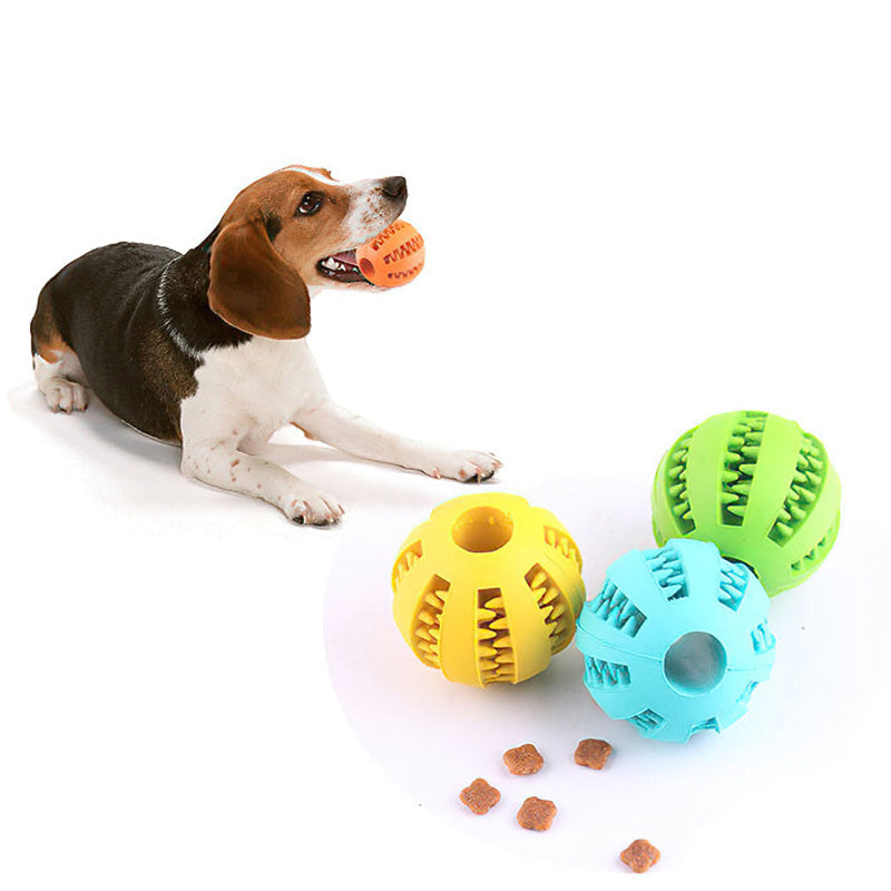 1PC Dog Ball Toys For Small Dogs Interactive Elasticity Puppy Chew Toy Tooth Cleaning Rubber Food Ball Toy Pet Stuff Accessories