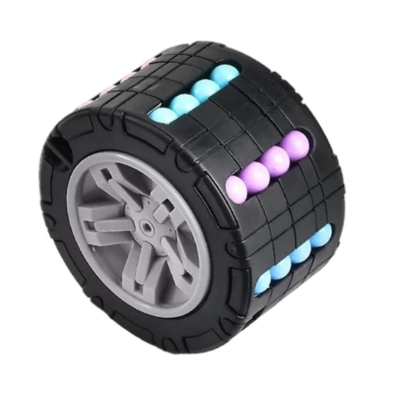 3D Cylinder Cube Toy Magical Bean Gyro Rotate Slide Puzzle Games Relieve Stress For Children Educational Toys (red, Blue, Black), Halloween, Christmas gift, Thanksgiving Day gift