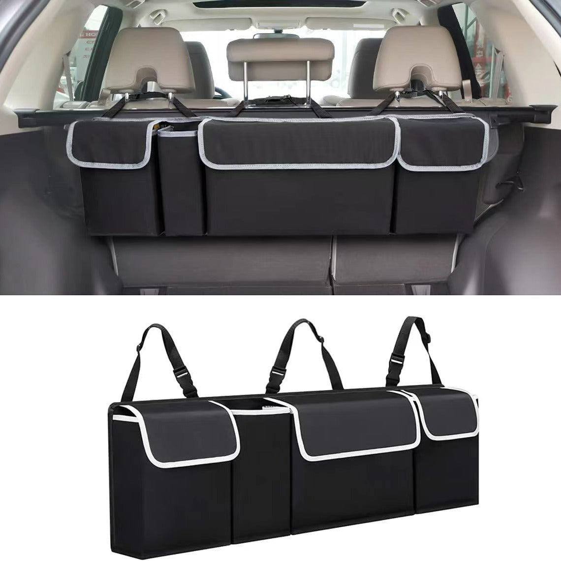 Large Capacity Car Seat Back Storage Bag, Waterproof Oxford Cloth Storage Box, Multi-Functional Car Organizer