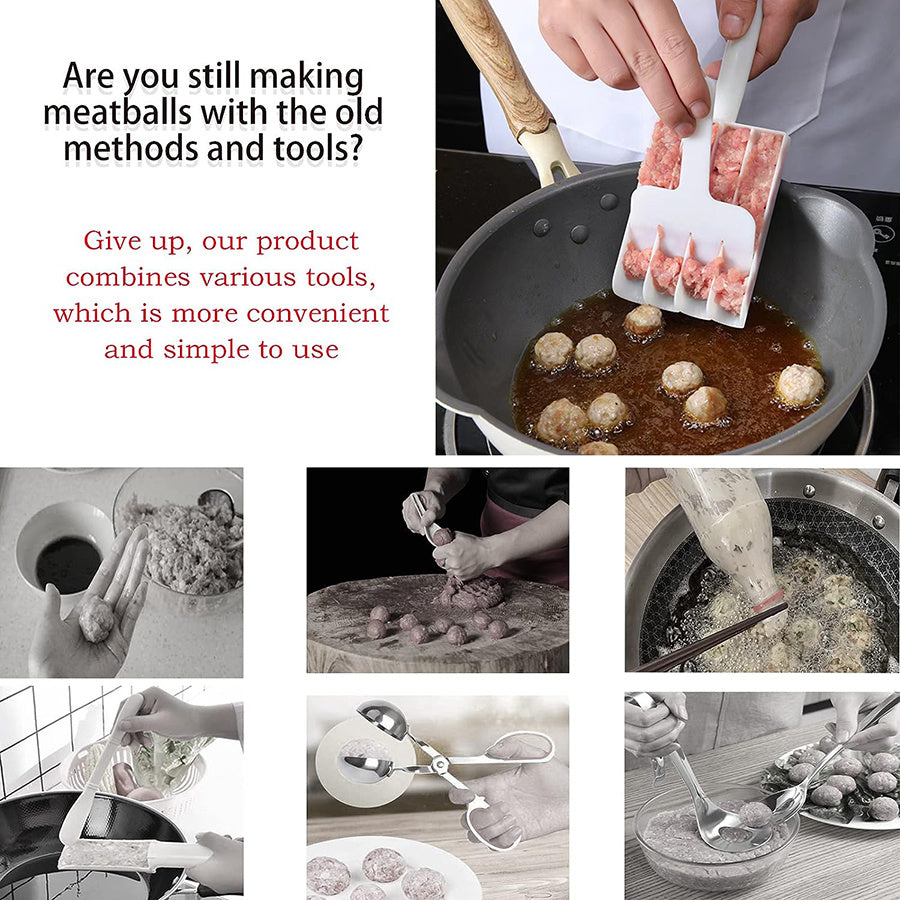 1/2pcs Meatball Maker, Kitchen Tool Accessories, Triple Meatball Machine, Creative Filling Meatball Mold, Kitchen Stuff Kitchen Accessories Baking Supplies Halloween Christmas Party Favors