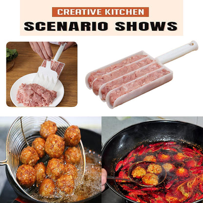 1/2pcs Meatball Maker, Kitchen Tool Accessories, Triple Meatball Machine, Creative Filling Meatball Mold, Kitchen Stuff Kitchen Accessories Baking Supplies Halloween Christmas Party Favors