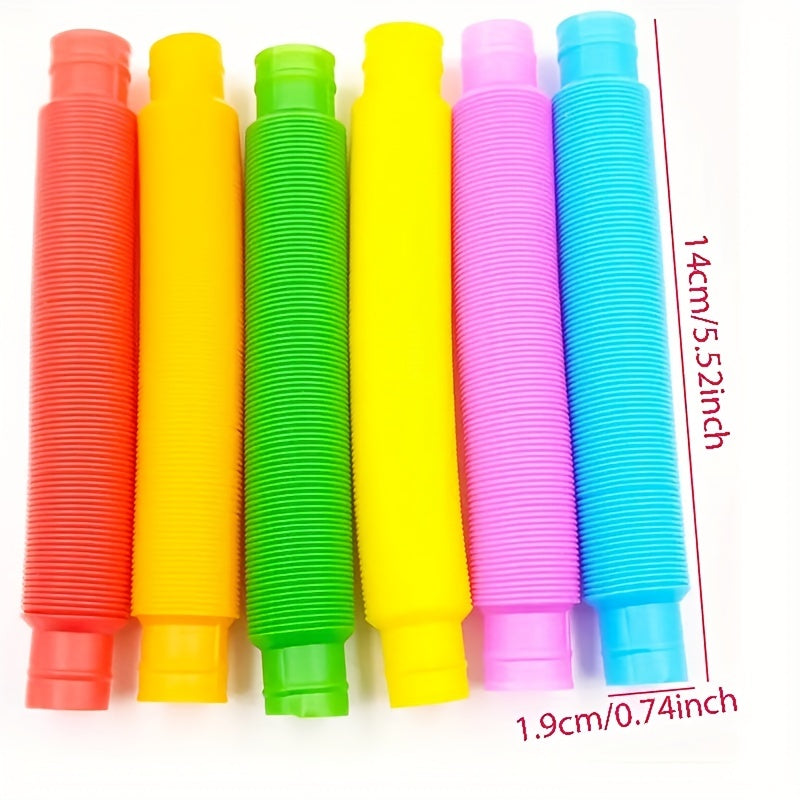 8/12pcs Pop Tubes Sensory Toys Perfect For Developing Fine Motor Skills, And Preschool Boys & Girls, Christmas And Halloween Gift