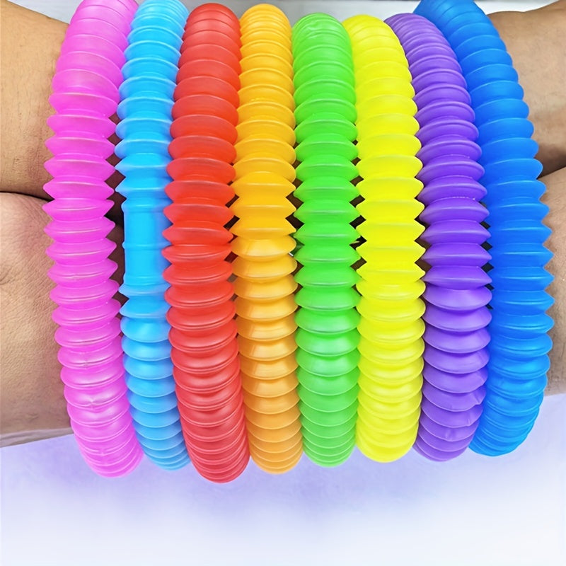 8/12pcs Pop Tubes Sensory Toys Perfect For Developing Fine Motor Skills, And Preschool Boys & Girls, Christmas And Halloween Gift