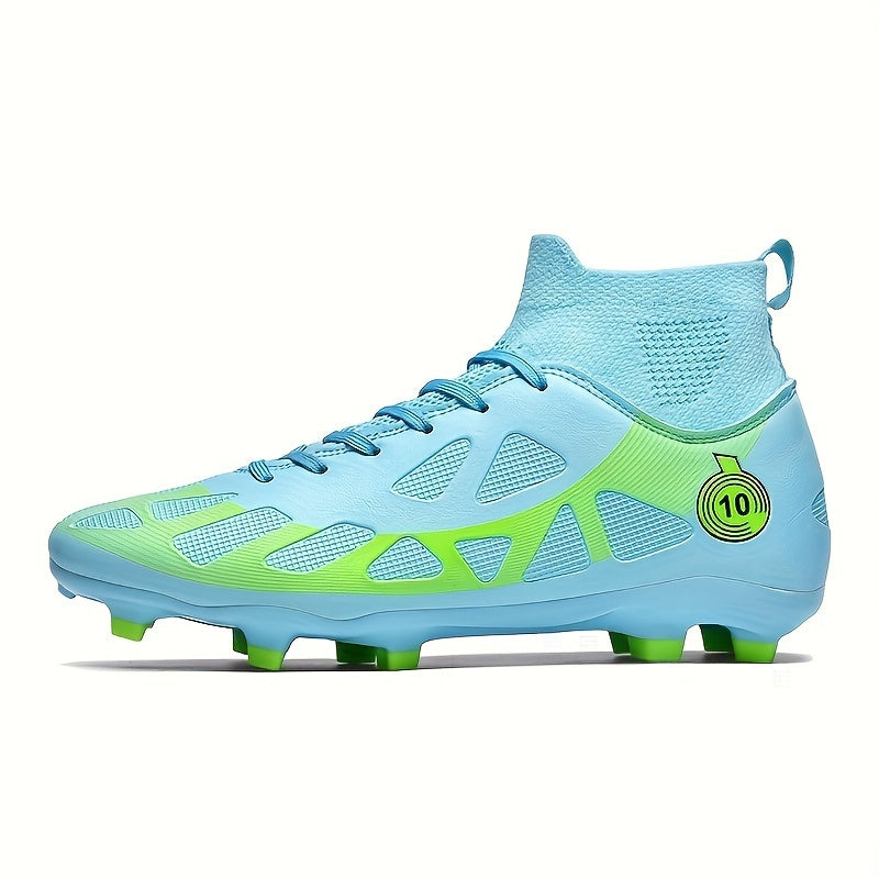 Professional Soccer Cleats, Football Shoes With Long Nail, Non-slip Breathable High Top Fashion Athletic Sneakers