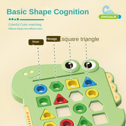 Montessori Toys For Toddlers 1, 2, 3 Year Old, Dinosaur Shape Learning Puzzles For Baby 12-18-24 Months, Early Educational Toys, Perfect Christmas Birthday Gifts For Boys & Girls Age 1-3 easter gift